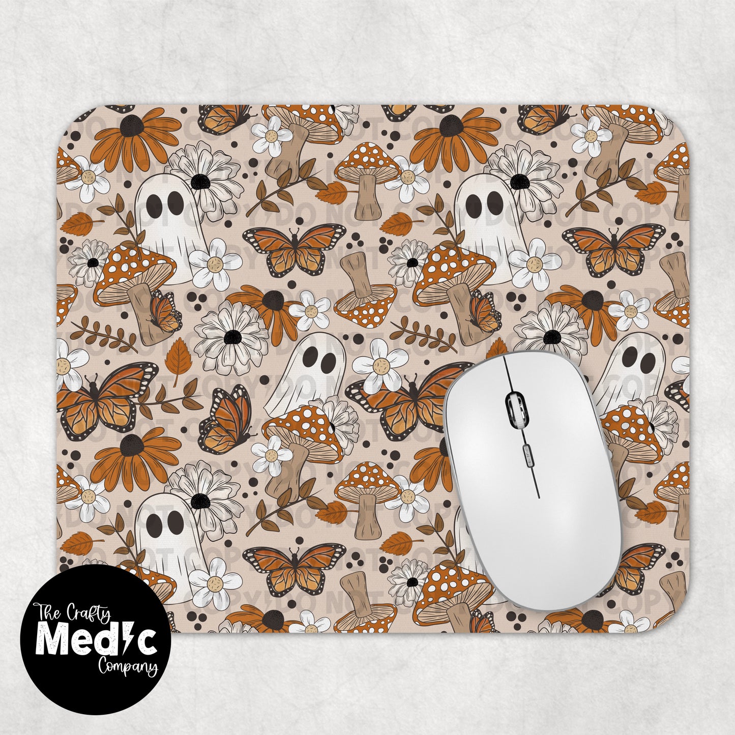 Fall Ghosts - Light Mouse Pad