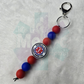 Diabetes Medical Alert - Silicone Beaded Keychain