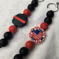 Firefighter - Silicone Beaded Keychain