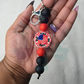 Firefighter - Silicone Beaded Keychain