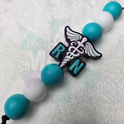 RN - Silicone Beaded Keychain