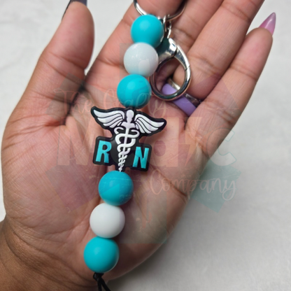 RN - Silicone Beaded Keychain