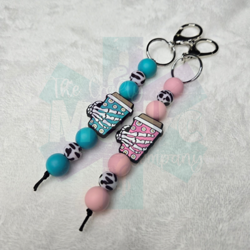 Skellie Coffee - Silicone Beaded Keychain